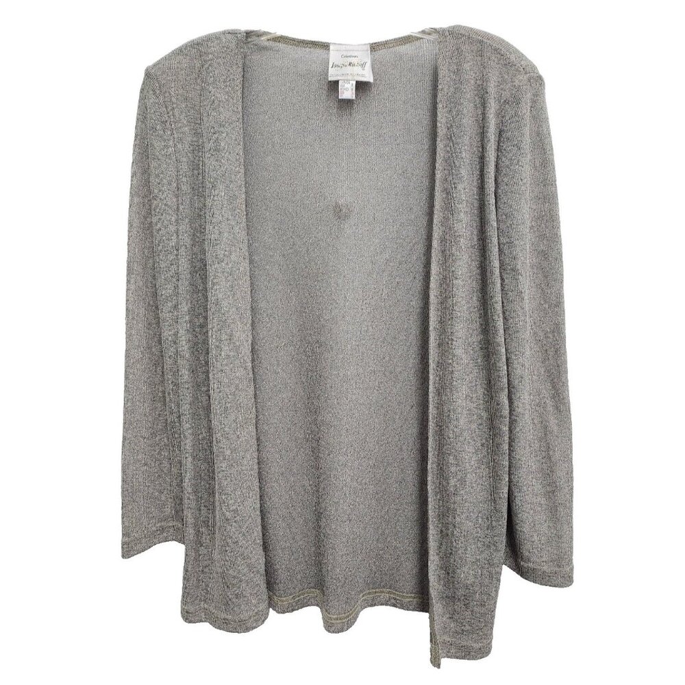 Joseph Ribkoff Womens Cardigan Size 8 Gray Open Longline Minimalist Capsule